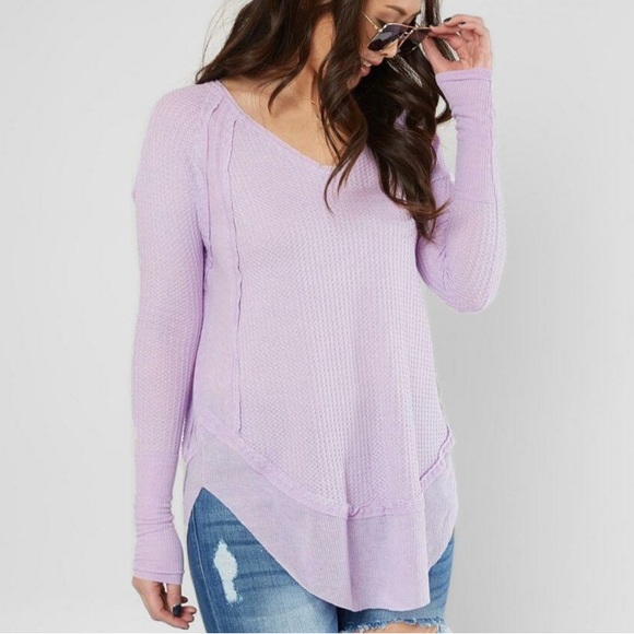 Free People Catalina Waffle Knit Thermal Top - Picture 1 of 10